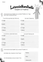 Vorschau - Test - Lernzielkontrolle Subjekt und Prädikat mit Lösung - Deckblatt