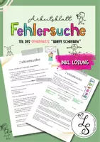 Vorschau - Arbeitsblätter - Briefe schreiben: Fehlersuche - Deckblatt