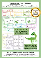 Vorschau - Stationenlernen - Einmaleins: 11 Dominos - Deckblatt