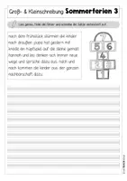 Vorschau - Arbeitsblätter - Groß- und Kleinschreibung Übungsblätter - Sommerferien - Seite 3