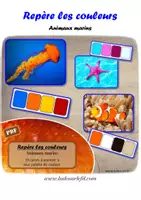 Aperçu - Jeux - Repère les couleurs - Animaux marins - Page de couverture