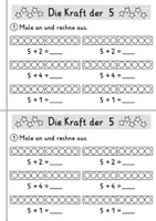 Vorschau - Arbeitsblätter - Miniheft Kraft der 5 - Mathe Klasse 1 - Seite 3