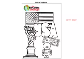 Vorschau - Arbeitsblätter - USA: Landeskunde Explorer Booklet, Mini Lapbook - Seite 1