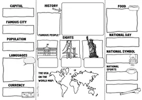 Vorschau - Arbeitsblätter - USA: Landeskunde Explorer Booklet, Mini Lapbook - Seite 2