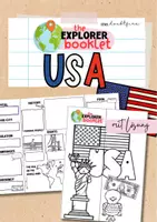 Vorschau - Arbeitsblätter - USA: Landeskunde Explorer Booklet, Mini Lapbook - Deckblatt