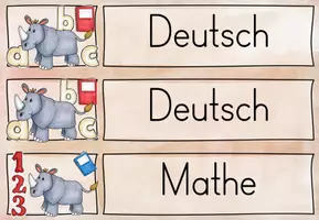Vorschau - Poster - BUNDLE: Nashornklasse/ Klassentier Nashorn - Classroom Management - Seite 1