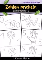 Vorschau - Arbeitsblätter - Zahlen prickeln - Für Zahlen im Zahlenraum 10 - Deckblatt
