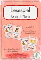 Vorschau - Spiele - Lesespiel nach Buchstabeneinführung Ch | Druckschrift - Deckblatt
