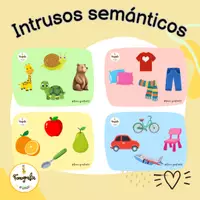 Vista previa - Tarjetas / Manipulativos - Intrusos semánticos - Portada
