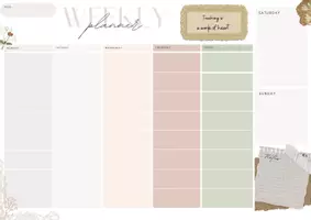Vorschau - Anderer Materialtyp - Weekly Planer - Wochenplaner zur Unterrichtsplanung - Seite 2