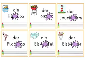 Vorschau - Bildkarten - Kleckswörter Sommer, Karteikarten, 60 Wörter - Seite 3