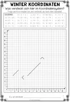 Vorschau - Arbeitsblätter - Winter Mathematik – Koordinatensystem Arbeitsblätter und Figuren zeichnen | 4-fach differenziert - Seite 3