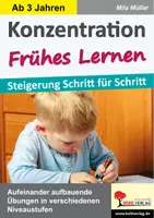 Vorschau - Arbeitsblätter - Konzentration Frühes Lernen | Anfangsunterricht Deutsch Kindergarten Vorschule Grundschule Klasse 1-2 | Konzentration, Feinmotorik, Schwungübungen, Schulvorbereitung, Stille - Deckblatt