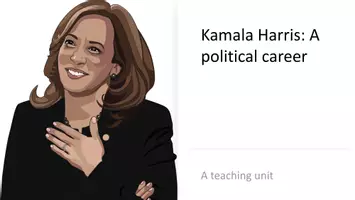 Vorschau - Präsentationen/Tafelbilder - Presentation: Kamala Harris - Biography | English - Deckblatt