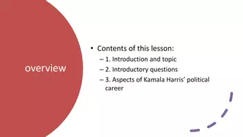 Vorschau - Präsentationen/Tafelbilder - Presentation: Kamala Harris - Biography | English - Seite 1