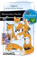 Vorschau - selbst erstellte Cliparts/Grafiken - Klassentier Fuchs: Cliparts zur persönlichen Nutzung - Deckblatt