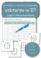 Vorschau - Arbeitsblätter - Vektoren in R3 - Logical (Rätsel-Arbeitsblatt) - Deckblatt