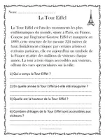 Aperçu - Feuilles d'exercices - Compréhension de lecture - Monuments du monde (10 textes) - Page de couverture