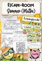Vorschau - Arbeitsblätter - Escape Room Sommer (Mathe / Klasse 3) - Deckblatt