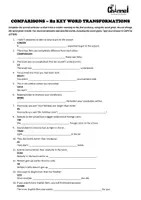 Aperçu - Feuilles d'exercices - COMPARISONS – 30 B2 Key Word Transformations - Page 1