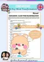 Aperçu - Feuilles d'exercices - COMPARISONS – 30 B2 Key Word Transformations - Page de couverture