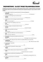 Aperçu - Feuilles d'exercices - PREPOSITIONS – 30 B2 Key Word Transformations - Page 1