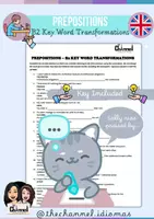 Aperçu - Feuilles d'exercices - PREPOSITIONS – 30 B2 Key Word Transformations - Page de couverture