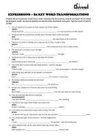 Aperçu - Feuilles d'exercices - EXPRESSIONS – 30 B2 Key Word Transformations - Page 1