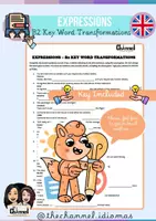 Aperçu - Feuilles d'exercices - EXPRESSIONS – 30 B2 Key Word Transformations - Page de couverture