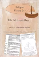 Vorschau - Arbeitsblätter - Jesus-Geschichten: Die Sturmstillung - Deckblatt