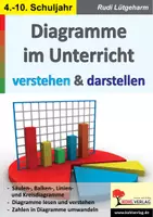 Vorschau - Arbeitsblätter - Diagramme verstehen und darstellen | Säulen-, Balken-, Kreis-, Kurvendiagramm, Strichliste | Mathematik Erdkunde Klasse 4-10 Kopiervorlagen - Deckblatt