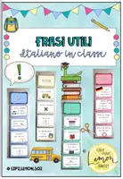 Vorschau - Poster - Frasi utili - Italiano in classe (Classroom Phrases / Redewendungen Italienisch) - Deckblatt