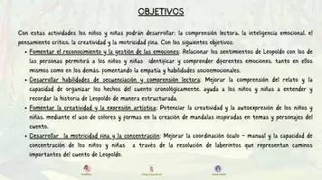 Vista previa - Hojas de trabajo - Cuaderno de actividades "Leopoldo, el león sensible" - página 2