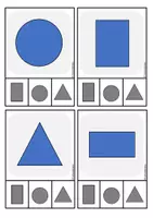 Vorschau - Fördermaterial/Inklusion - Klammerkarten, geometrische Formen, ebene Figuren, Geometrie - Seite 1
