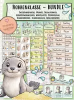 Vorschau - Poster - BUNDLE: Robbenklasse/ Seehundklasse/ Klassentier Robbe/ Seehund - Classroom Management - Deckblatt