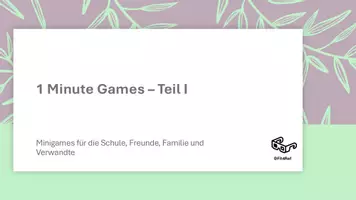 Vorschau - Spiele - 1 Minute Games - Teil 1 - Spielspaß für alle! - Deckblatt