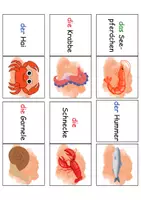 Vorschau - Arbeitsblätter - Tiere im Wasser Domino DaZ/DaF, Deutsch (Grundschule) - Fremdwörter - Seite 2