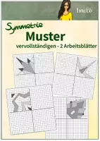 Vorschau - Arbeitsblätter - Symmetrische Muster vervollständigen: zwei Arbeitsbögen - Deckblatt