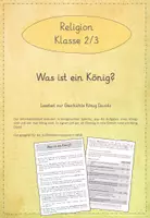 Vorschau - Arbeitsblätter - König David und die Psalmen: Materialpaket (Klasse 2-4) - Seite 1