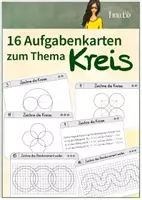 Vorschau - Bildkarten - 16 Aufgabenkarten zum Kreis - differenziert - Deckblatt