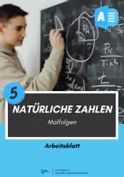 Vorschau - Arbeitsblätter - Natürliche Zahlen ⎮ Malfolgen 1 - 20 - Deckblatt