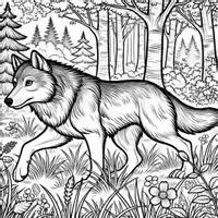 Vorschau - Mal- und Bastelvorlagen - Wolf Ausmalbilder (50 Malvorlagen) inkl. Stundenentwurf (PDF) - Seite 2