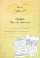 Vorschau - Arbeitsblätter - Leseübungen zum sinnentnehmenden Lesen: Bedrich Smetana - Deckblatt