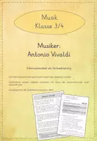 Vorschau - Arbeitsblätter - Leseübungen zum sinnentnehmenden Lesen: Antonio Vivaldi - Deckblatt