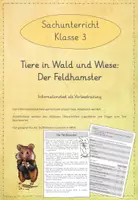 Vorschau - Arbeitsblätter - Leseübungen zum sinnentnehmenden Lesen: Der Feldhamster - Deckblatt