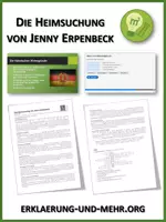 Vorschau - Arbeitsblätter - Die Heimsuchung von Jenny Erpenbeck - Lückentext und Übungen - Deckblatt