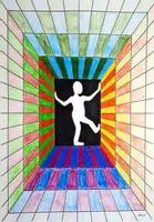 Vorschau - Arbeitsblätter - Kunst: "Gefangen im Raum" (Die 1-Punkt Perspektive nutzen) - Seite 1