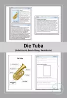 Vorschau - Arbeitsblätter - Die Tuba - Deckblatt