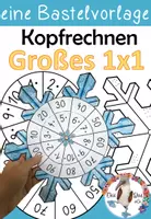 Vorschau - Arbeitsblätter - Kopfrechnen - Großes Einmaleins 1x1 - eine Bastelvorlage für die Multiplikation - Deckblatt