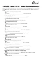 Vista previa - Hojas de trabajo - PHRASAL VERBS – 30 B2 Key Word Transformations - página 1
